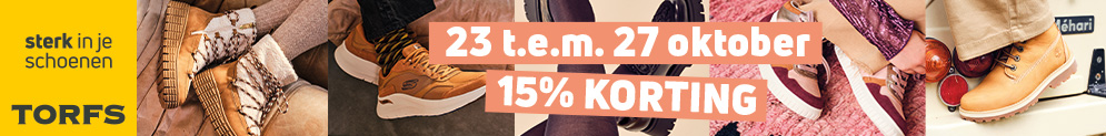 Profiteer van exclusief 15% korting op de volledige dames-, heren- en kidscollectie vanaf 23 tem 27 oktober.