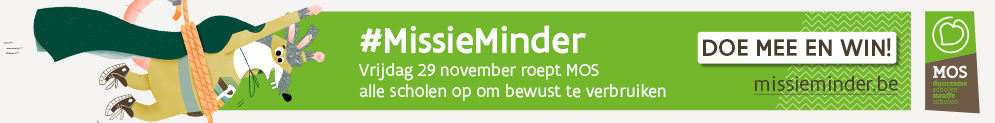 Illustratie van Pira de Rat, mascotte van de Actiedag Missie Minder, die boven de datum 'vrijdag 29 november 2024' hangt. Pira promoot bewust en duurzaam verbruik.