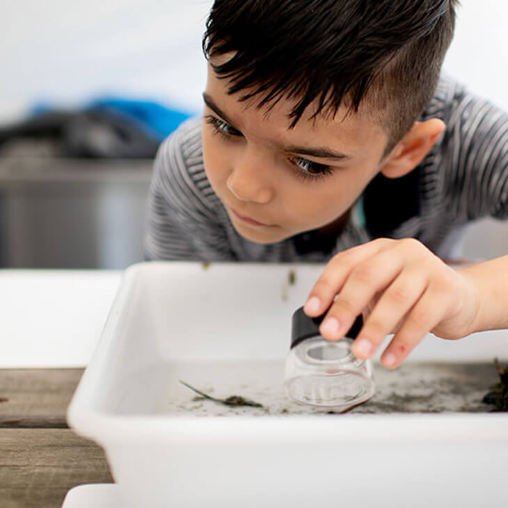 Leerlingen onderzoek water tijdens hun klasbezoek aan watermuseum Hidrodoe