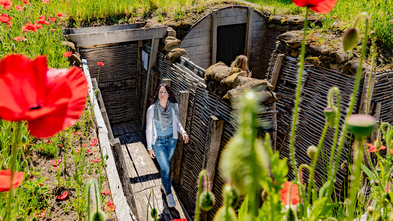 Vrouw in de loopgraven van Passchendaele