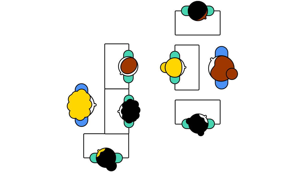 Illustratie van Hoekenwerk teamteaching