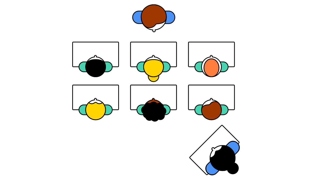 Illustratie van observerende teamteaching