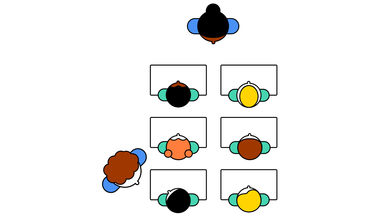 Illustratie van ondersteunende teamteaching