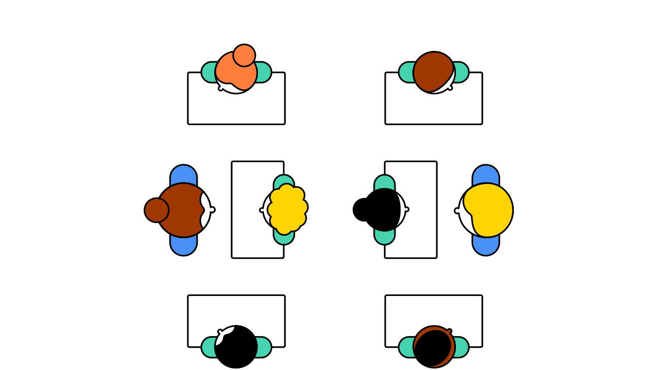 Illustratie van Parallelle teamteaching 