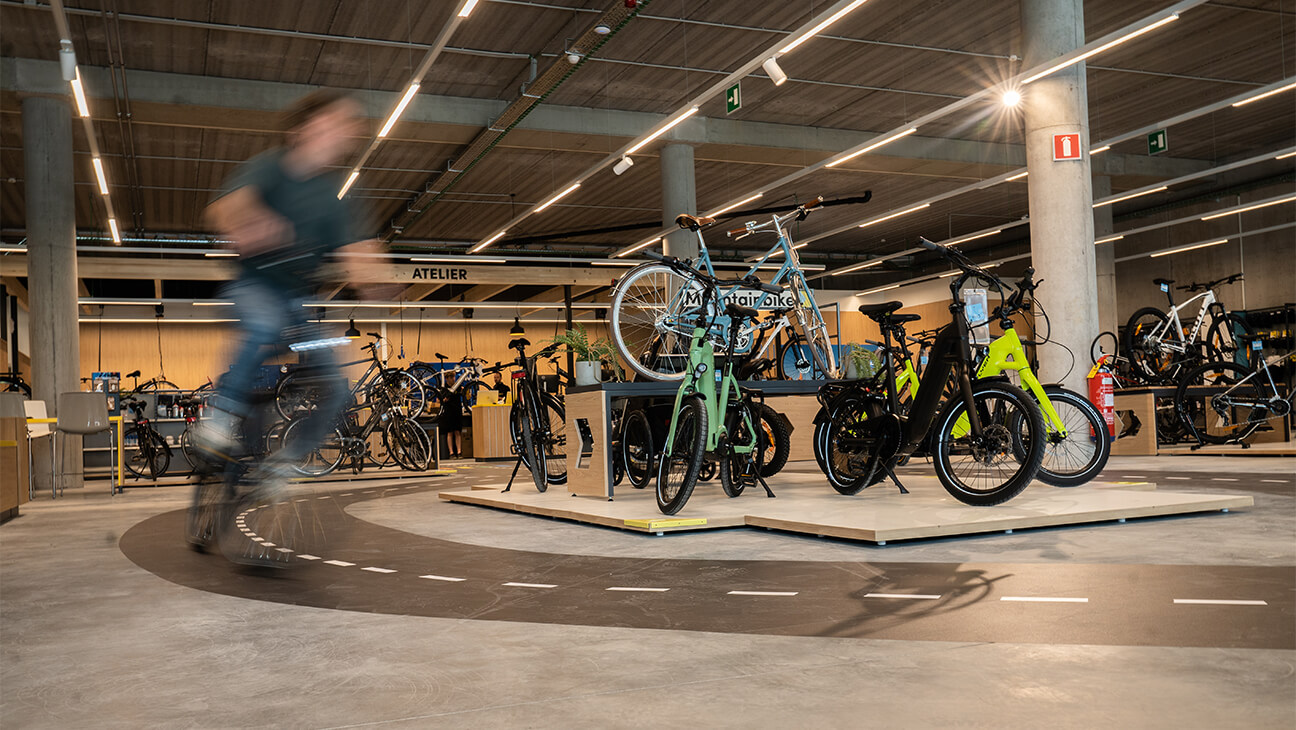 Toonzaal bij bike republic