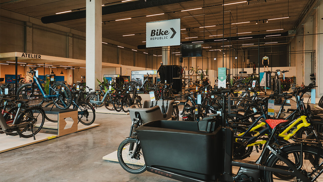 Toonzaal van bike republic