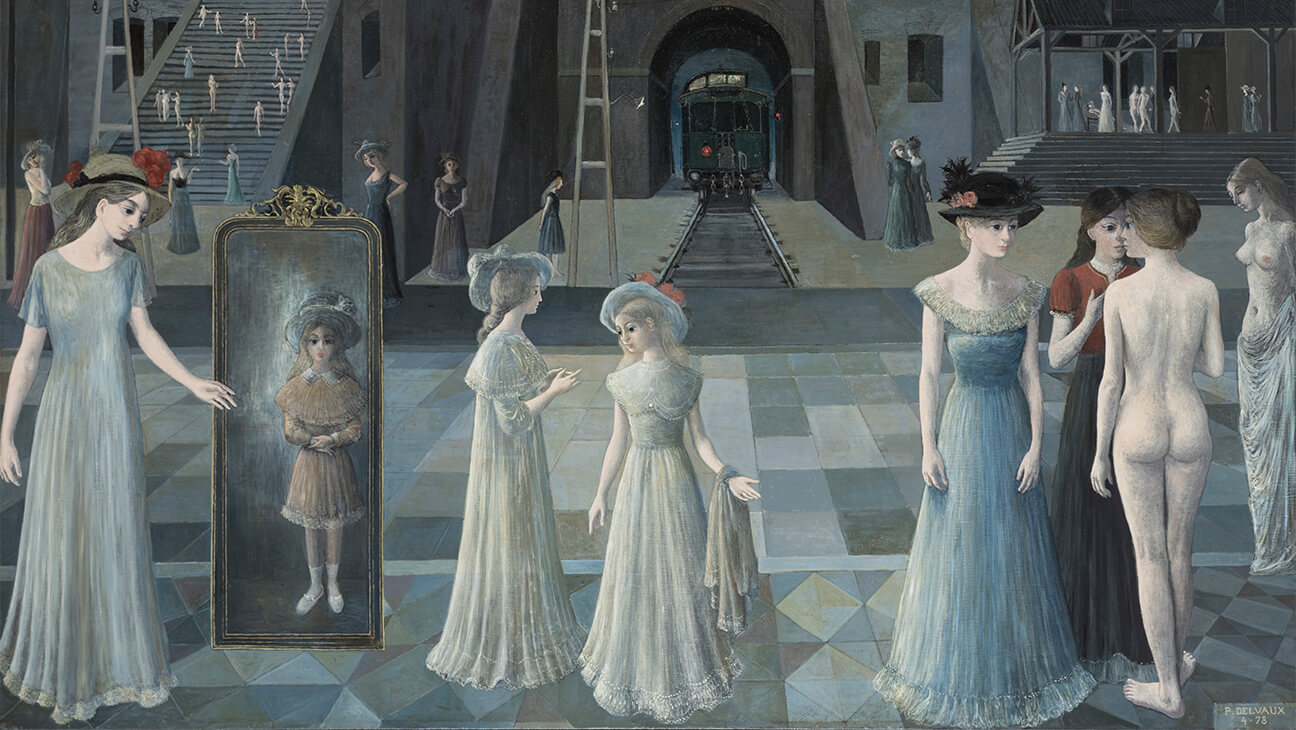 Kunstwerk 'Le Tunnel' van Paul Delvaux