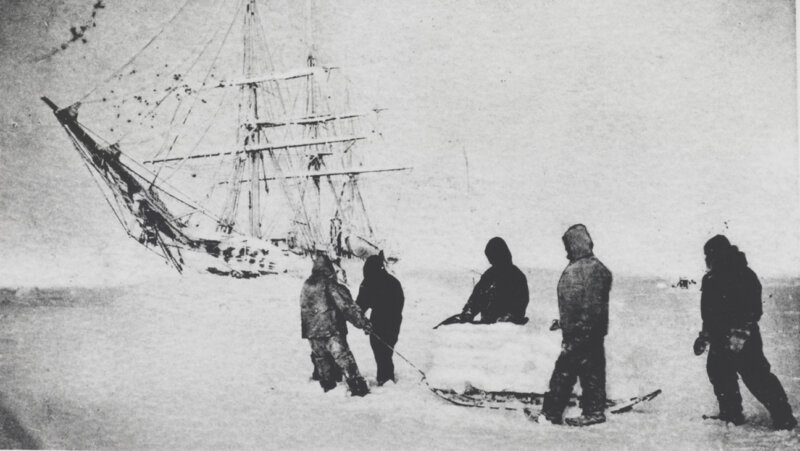 Historische foto expeditie Antarctica