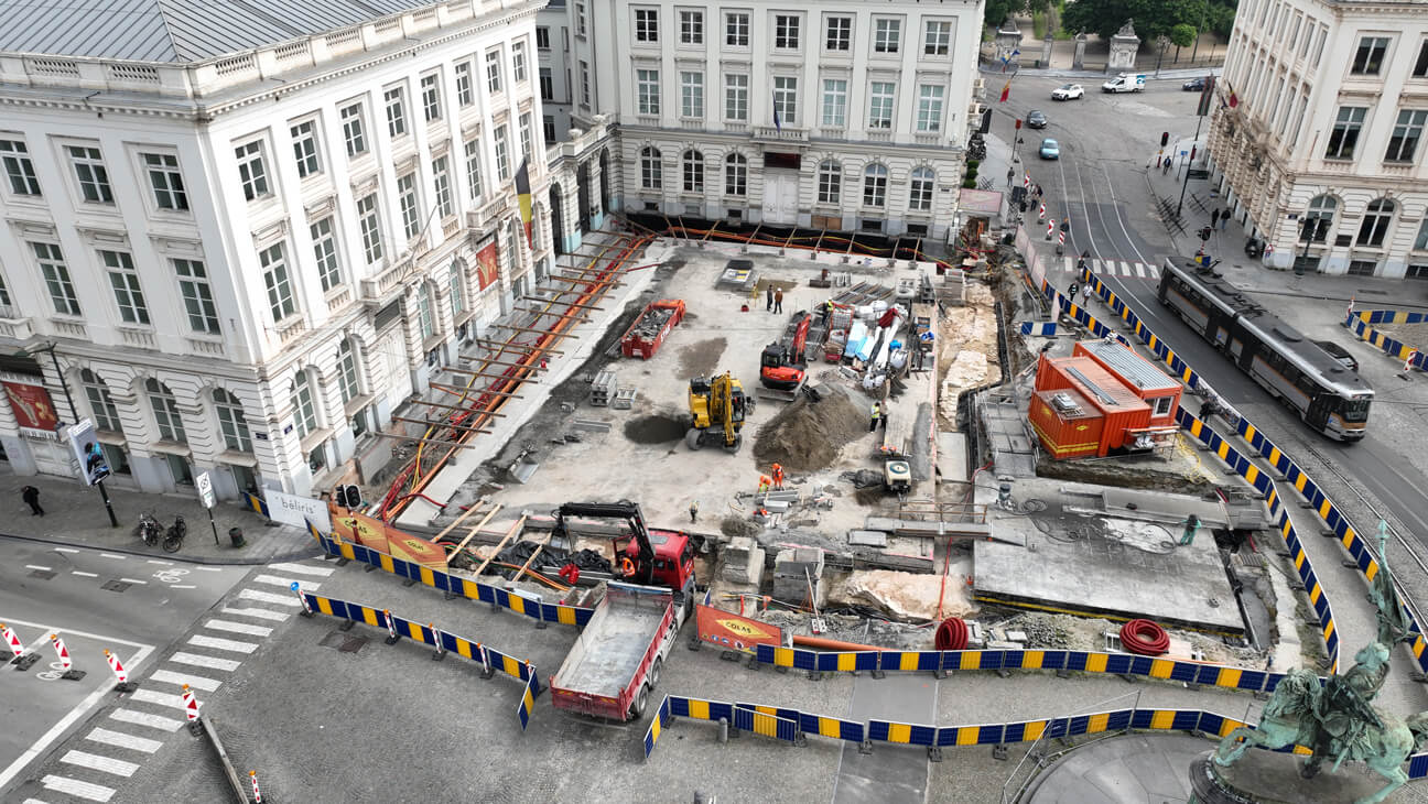 Graafwerken overblijfselen Coudenbergpaleis