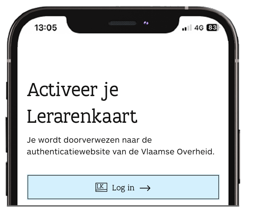 Activeer je Lerarenkaart in de app via Itsme